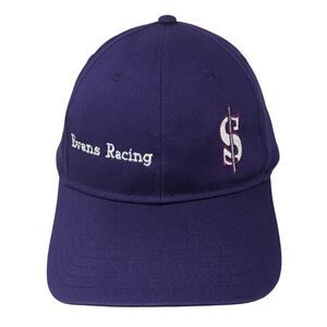 Evans Racing Strapback Hat Purple One Size Adjustable Embroidered Otto